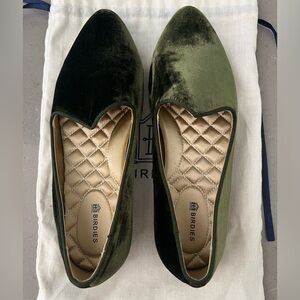 The Starling Birdies - Green Velvet flats | size 7